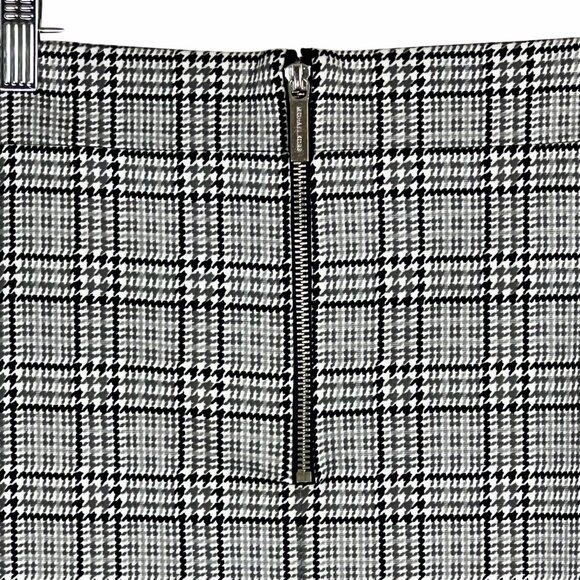 Michael Kors Womens Black Gray White Houndstooth Pencil Skirt XL Back Zip NWOT - Picture 9 of 13